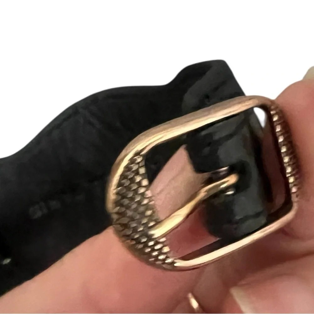 Balenciaga Arena Giant Black Leather Rose Gold Bracelet Small $230 - Picture 4 of 9